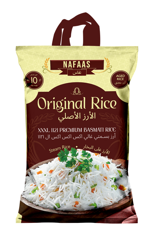 Nafaas XXXL 1121 Pure Basmati Steam Rice 10 KG